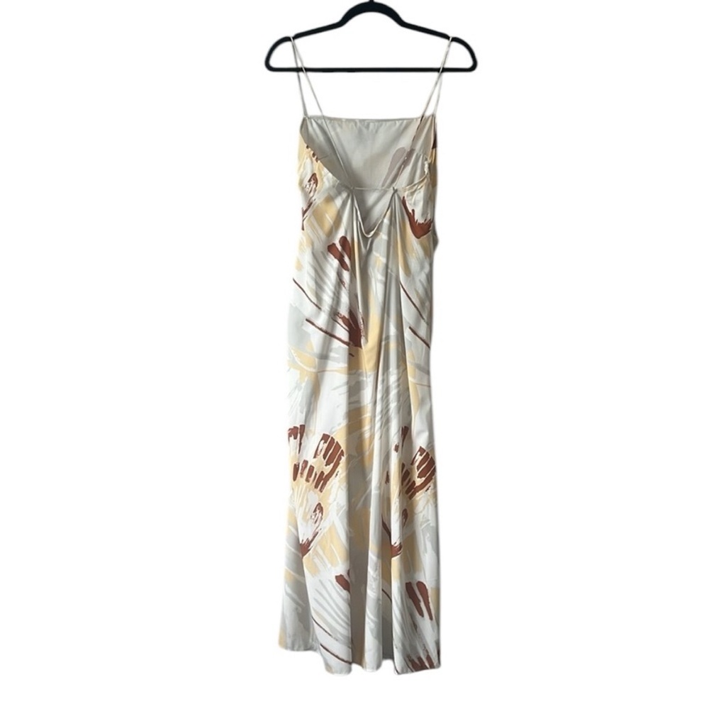 NWT Neiwai x Savislook Shell Print Tencel Shirred Slit Maxi Dress Size 6 $168 - Picture 10 of 12